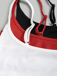 EgrlEra 女士时尚性感纯色露背超短吊带背心 Y2K - 彩色 - 查看 6