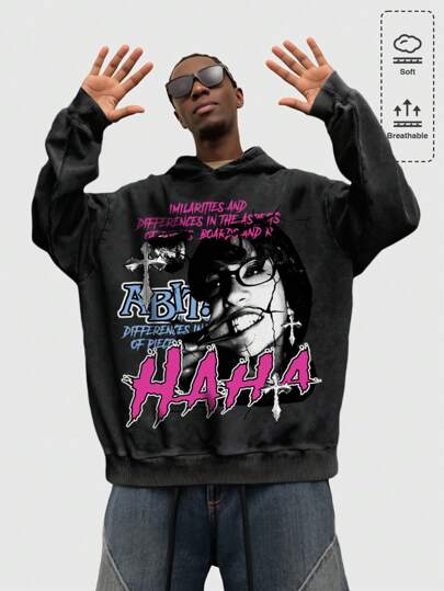 Street Life sweat-shirt à capuche à manches longues imprimé motif flocon de neige