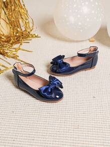 1 Pair Fashion Bowknot Decor Children's Shoes For Girls, Autumn/Winter - Blue - View 4