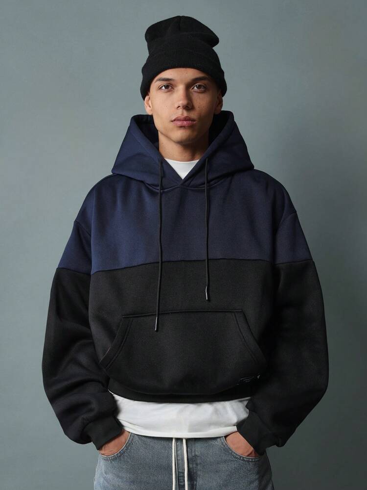 Cozy Fleece Colorblock Overhead Hoodie