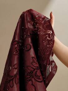 Anewsta 勃艮第女士刺绣安哥拉红色衬衫