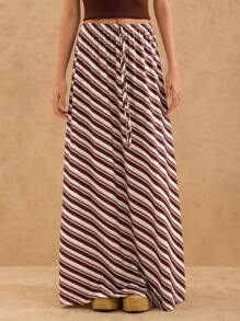 Forever 21 Váy kẻ sọc thắt eo cổ điển giản dị - Nhiều màu - Xem 5