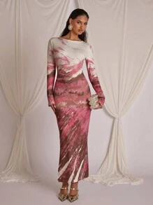 COSMINA Women's Long Sleeve Slim Fit Dress, Casual And Stylish For Everyday Wear