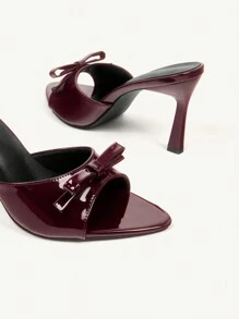 CUCCOO CHICEST Sandalias de tacón alto de stileto con lazo de strass de moda versátiles, zapatos de primavera para vacaciones de primavera, Pascua y baile de graduación