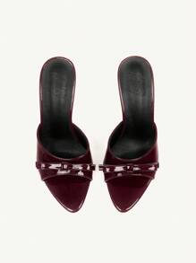 CUCCOO CHICEST Sandalias de tacón alto de stileto con lazo de strass de moda versátiles, zapatos de primavera para vacaciones de primavera, Pascua y baile de graduación