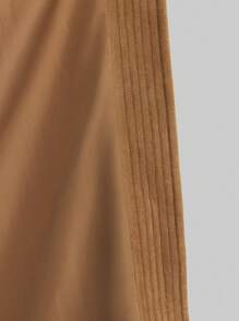 Ontre 2025 New Women's Brown Long Sleeve Casual Loose Collar-Less Trench Coat, Elegant Oversized Outerwear, For Women, Spring, Valentine's Day