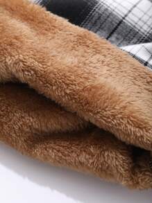 DAZY Plaid Thermal Lined Loose Pajama Bottoms Fall,Winter - Black - View 8