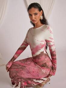 COSMINA Women's Long Sleeve Slim Fit Dress, Casual And Stylish For Everyday Wear