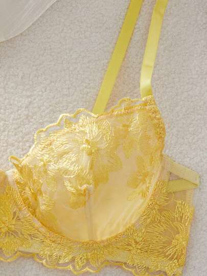 Retro Blauw Women Verleidelijke Lingerie Set view 4