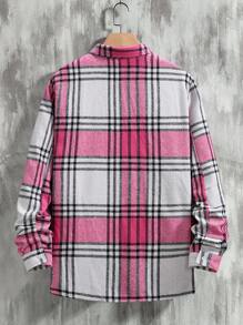 Manfinity Homme Herren Lässiges Kariertes Hemd-Jacken-Set für den Herbst