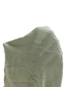 SHEIN LUNE Plus Drawstring Waist Wide Leg Pants - Army Green - View 7