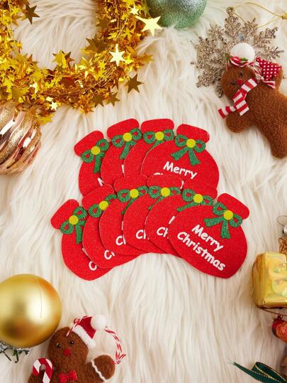 Notgurli 5 对女士字母印花乳头贴，一次性圣诞礼盒乳房贴纸