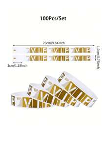Paquete de 100 pulseras de papel reutilizables y impermeables con adhesivo para identificación rápida de invitados VIP en eventos, conciertos, festivales, clubes, fiestas, regalos de Navidad, suministros, de colores múltiples y ligeras - Multicolor - Ver 5