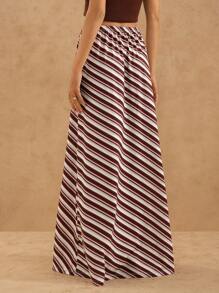 Forever 21 Váy kẻ sọc thắt eo cổ điển giản dị - Nhiều màu - Xem 2