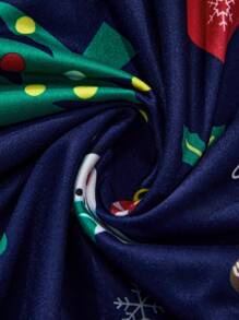 3pcs Christmas Print Pajama Set For Men - Multicolor - View 3