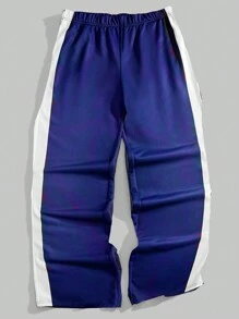 Forever 21 Men's Relaxed-Fit Silhouette, Featuring Retro-Inspired Stripes Down The Leg In Blue Fall/Winter - Blue - View 1