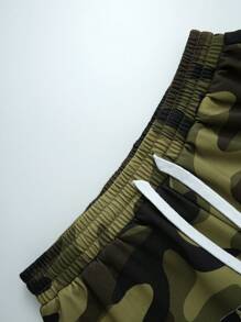 SHEIN 2pcs Set Teen Boy Graphic Print Loose Crewneck Sweatshirt And Sweatpants - Multicolor - View 5