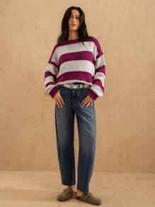 Forever 21 秋冬圣诞毛衣街头服饰女士服装万圣节服装 - 中紫紅色 - 查看 4