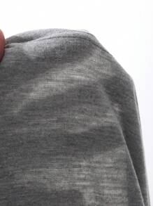 DAZY Solid Color Round Neck Loose Long Sleeve Long Length Women T-Shirt,Fall Clothes Preppy Tops