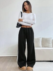 Chiquease Women's Leopard Print Patchwork Elastic Waist Pants Fall Cloth For Women - Multicolor - View 5
