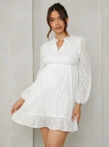 MaterniWear Vestido holgado de manga abullonada para mujeres embarazadas, adecuado para otoño y el Día de San Valentín