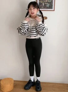 DAZY Tween Girl Fall Winter Elastic Leggings Tights - Black - View 5