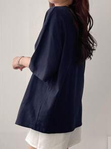 DAZY 女式贴花字母和卡通人物印花宽松T恤图案T恤，教师服装