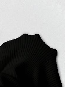 Elenzga Jersey de mujer ajustado con mangas abullonadas y hombros descubiertos, blusas de manga larga