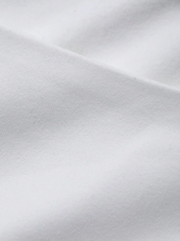 DAZY Camiseta ajustada de mujer con cuello cuadrado y mangas cortas de unicolor, uso casual diario, tops cortos para mujeres - Blanco - Añade 8