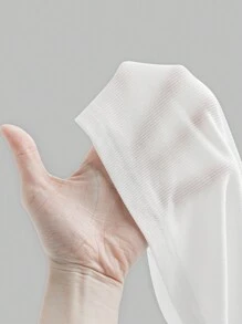 SHEIN Essnce Plus Size Women's T-Shirt, 4 Pieces, High Neck Long Sleeve Top, Out Top,Cute Tops Spring Clothes