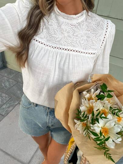 Serisse Chemise de tous les jours simple, décontractée et à la mode en couleur unie pour femmes