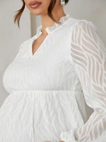 MaterniWear Vestido holgado de manga abullonada para mujeres embarazadas, adecuado para otoño y el Día de San Valentín