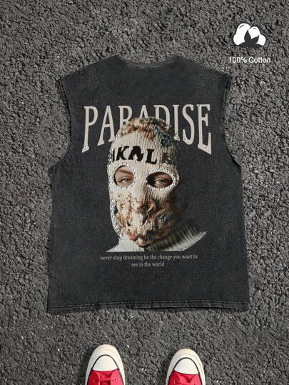 Manfinity EMRG 男士标语及人物印花休闲上衣