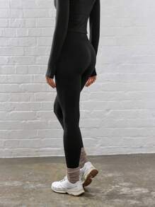 Musera Sport Elastic Waist Seamless Skinny Sports Pants