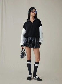 Solecia Women Metal Buckle Casual Fashion Black Fluffy Slippers For Christmas And New Year Holiday Vibe Fall And Winter - Black - View 7