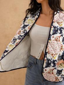 Forever 21 全新秋冬撞色 Ins 风格网眼绗缝长袖外套 - 彩色 - 查看 7