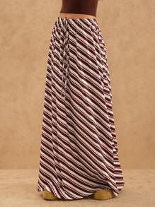 Forever 21 Váy kẻ sọc thắt eo cổ điển giản dị - Nhiều màu - Xem 4