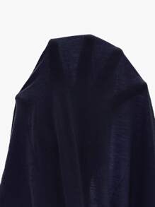 EMERY ROSE Falda fruncido de cintura ancha con bolsillo oculto - Azul Marino - Ver 6