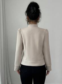 Chiquease Apricot Chinese Style Fitted Long Sleeve Jacket - Apricot - View 2