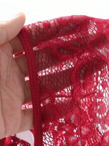 Dazy Plus Red Lace Sheer Lingerie, All Season