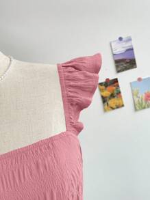 Soleia Vacation Short Cap Sleeve Green Simple Casual Everyday Dress,Pastel Dresses For Women