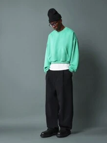 SUMWON Palm Springs Riverside County California Retro Streetwear Sweatshirt Casual Oversized Pullover Campus College Athletic Apparel Winter Fall Fashion - Green - View 3