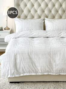 Juego de 3 piezas de ropa de cama, funda nórdica de estilo bohemio para todas las temporadas, suave y transpirable, cubierta decorativa y elegante para dormitorio o dormitorio, se ajusta perfectamente a todas las camas
