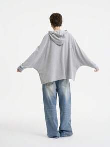 Aalyst 女式纯色插肩袖抽绳连帽休闲运动衫（秋季）