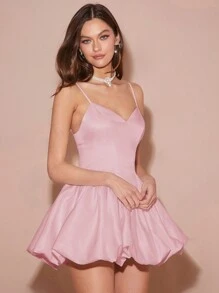 Enchnt Women Solid Color Fitted Casual Simple Fashion Daily Dress