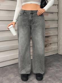 RueChic Hıgh Waist Straight Jean With Ribbon - Medium Wash - View 1