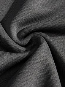 Manfinity RebelGame Men's Print Loose Drop Shoulder Crew Neck Knit Pullover Sweatshirt - Dark Grey - View 3