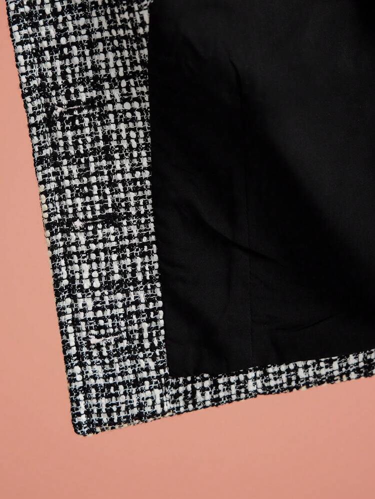 TWEED BUTTON UP COAT
