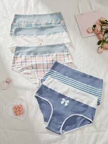 5 件/包大码内衣，简约时尚休闲日常穿着 - 彩色 - 查看 3