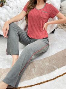 Autumn/Winter Thin Casual Loungewear Set, Minimalist & Fashionable